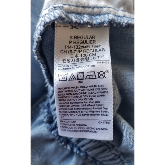 28. 2/$20 Gap Girls denim jumpsuit - Picture 4 of 4